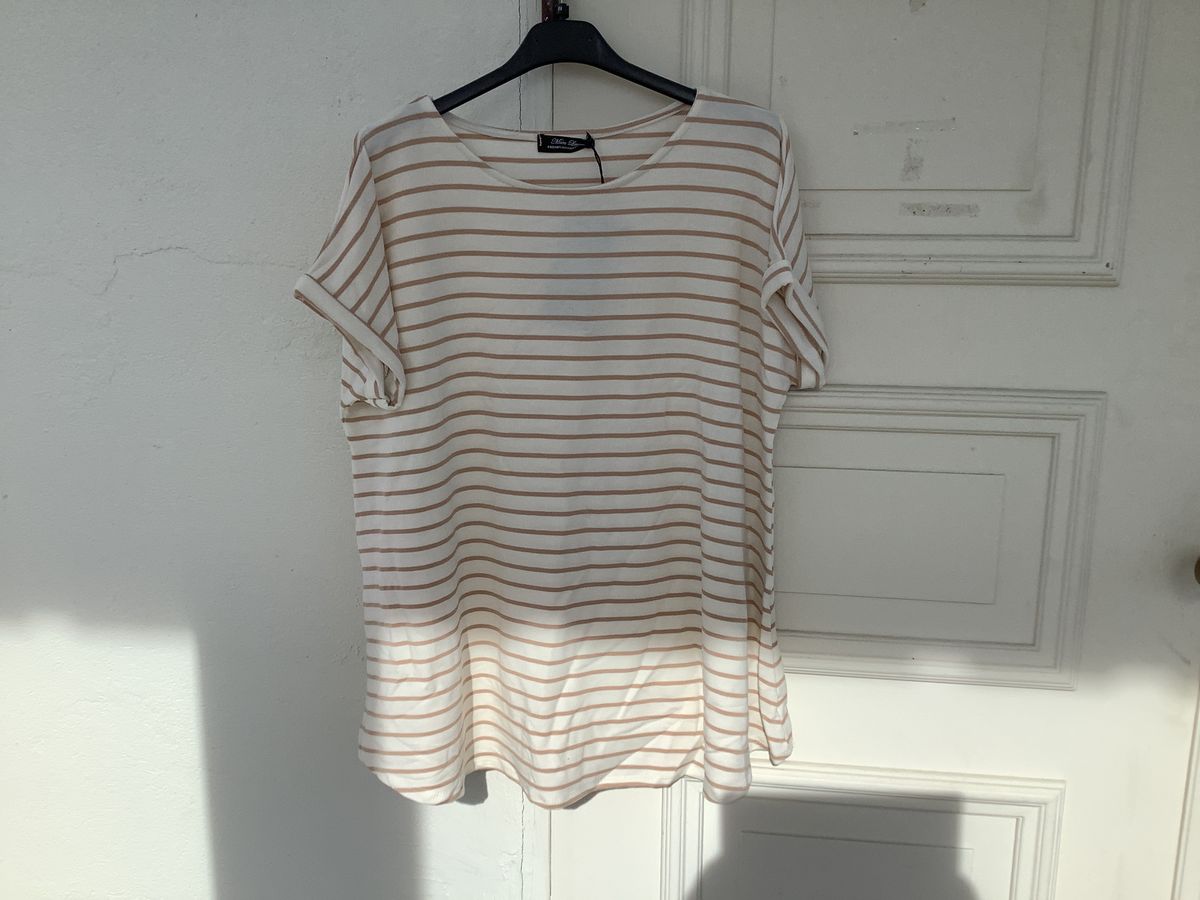 Alma stripe t-shirt, sand