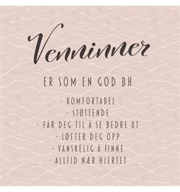 Hovedbilde Serviett lunsj, BH venninne