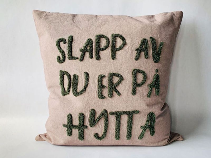 Putetrekk slapp av du er på hytta.