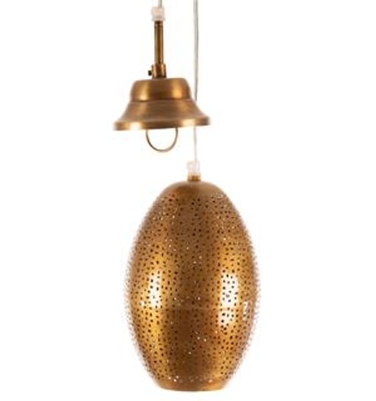 Lampe metall antikk brun