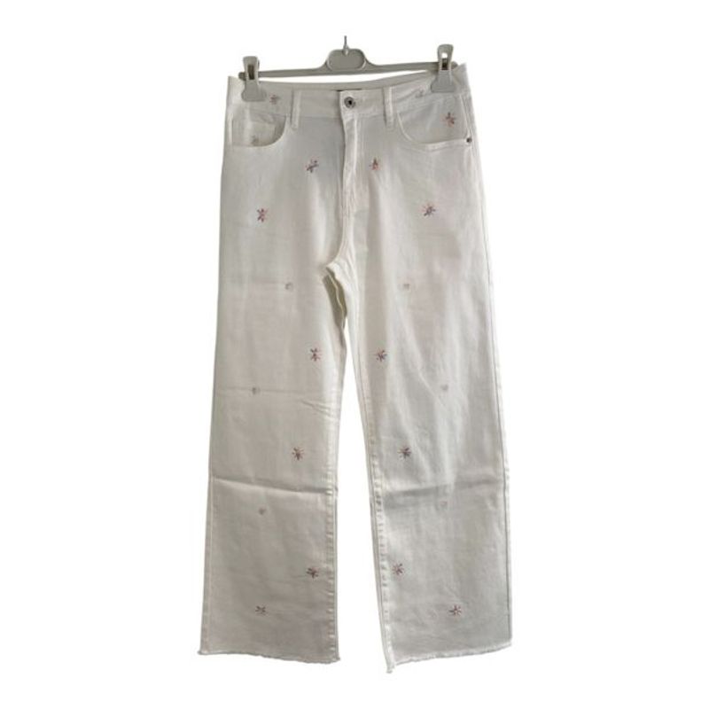 Daisy jeans w. embrodery