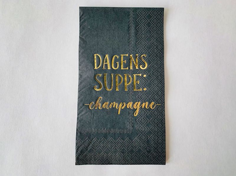 Serviett, champagne