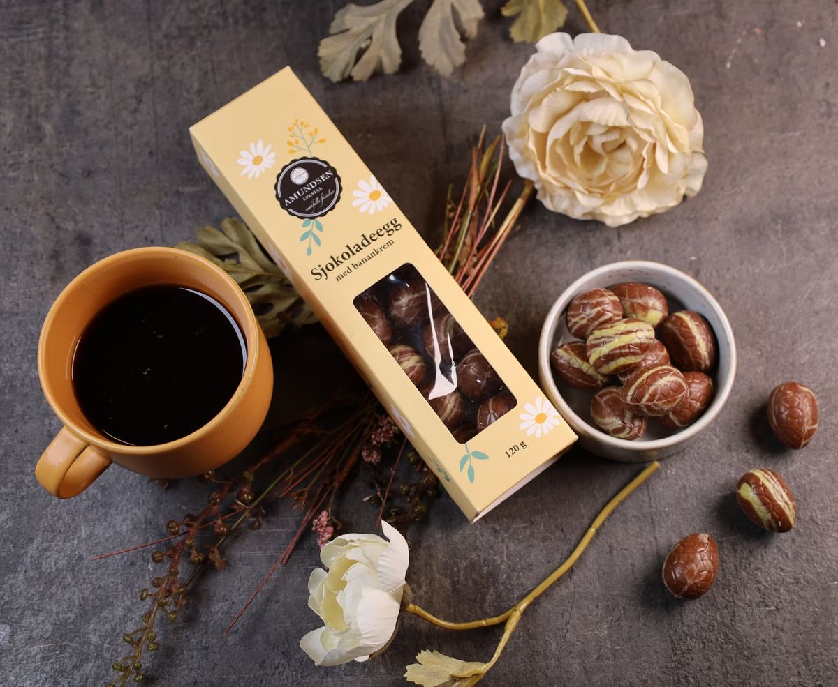 Sjokoladeegg med banan