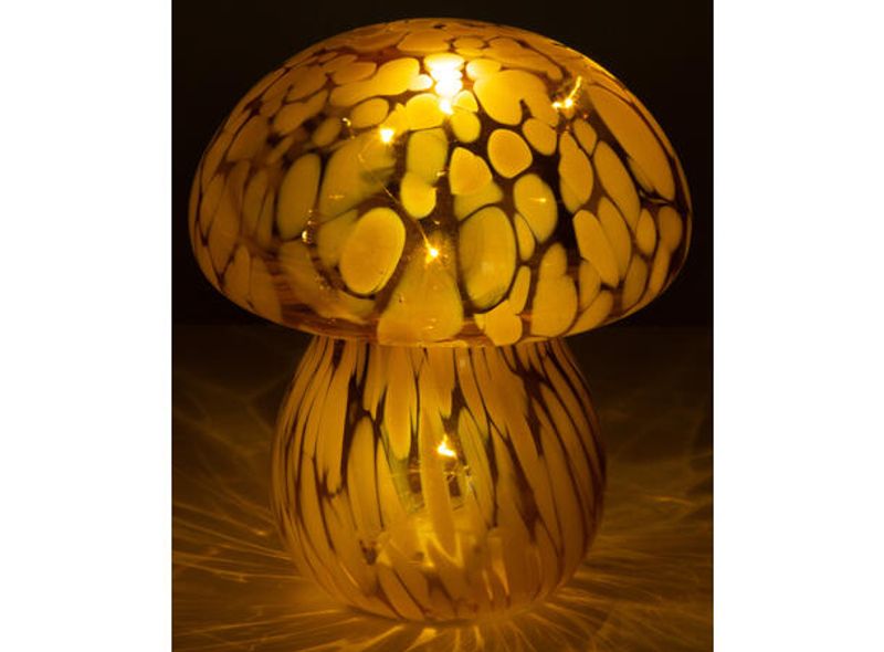 Glass sopp amber dots. Ledlys