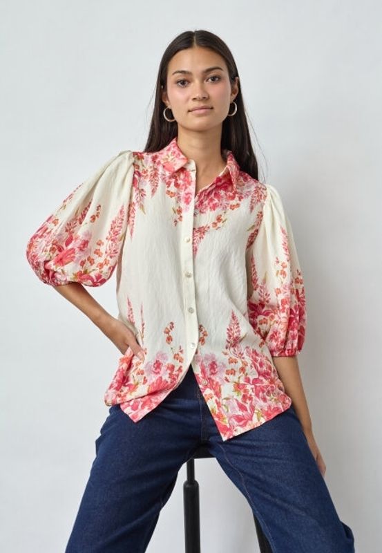 Ella shirt, red flower